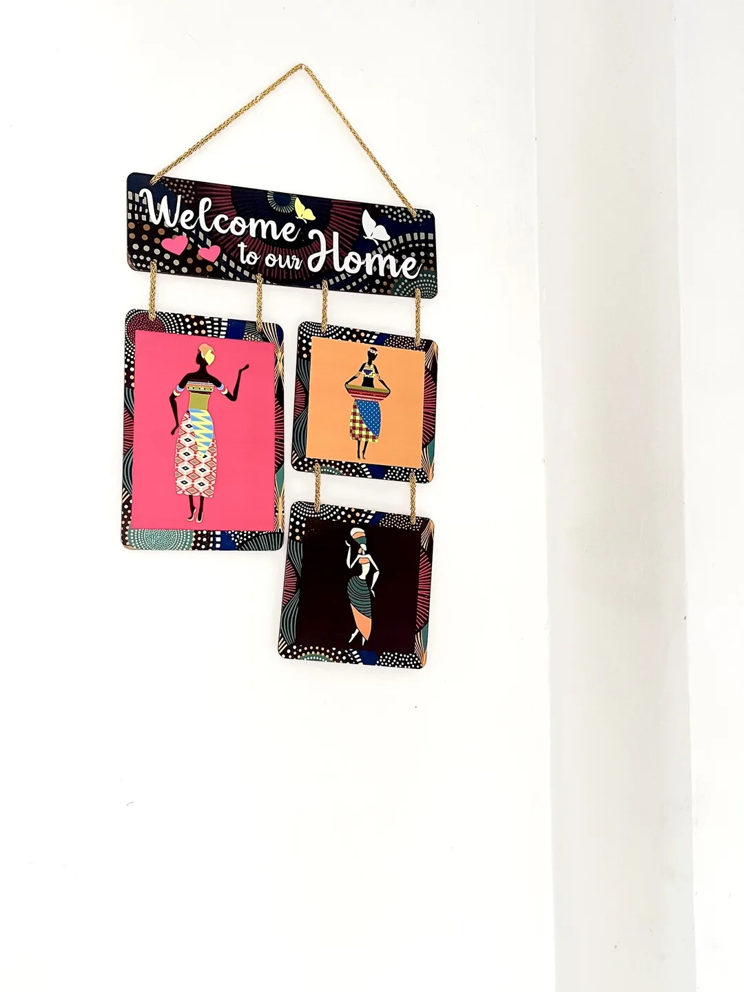 Bollywood-inspired welcome wall at Urban Serenity by ABS Stays